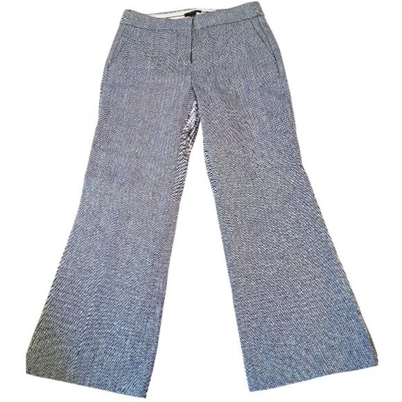 J. Crew Pants - J. CREW "Hayden" Blue & Cream Herringbone Linen Dress Trousers